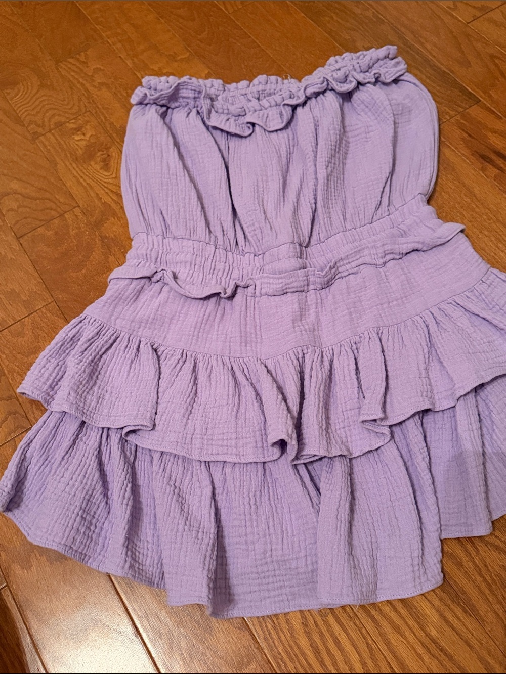 GAME DAY Lavender Ruffled Strapless Romper - Picture 5 of 10
